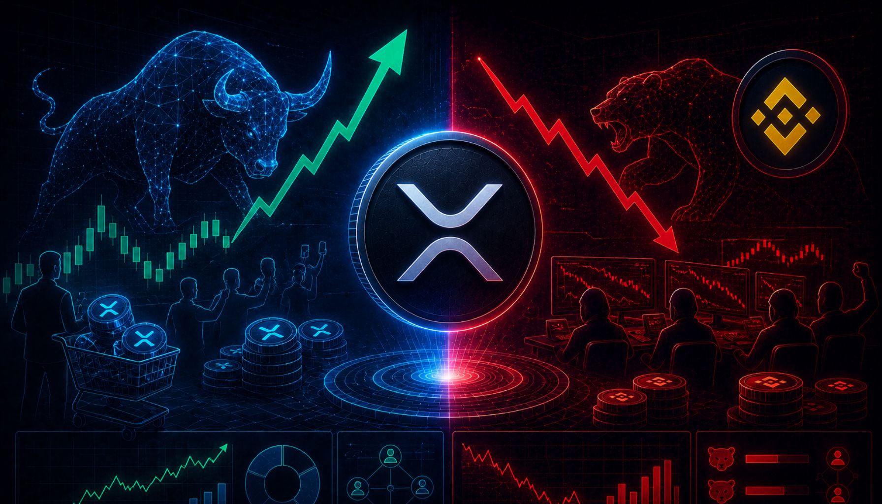 XRP Bulls nuolat perka, o „Binance Perp Traders“ stumia agresyvius šortus